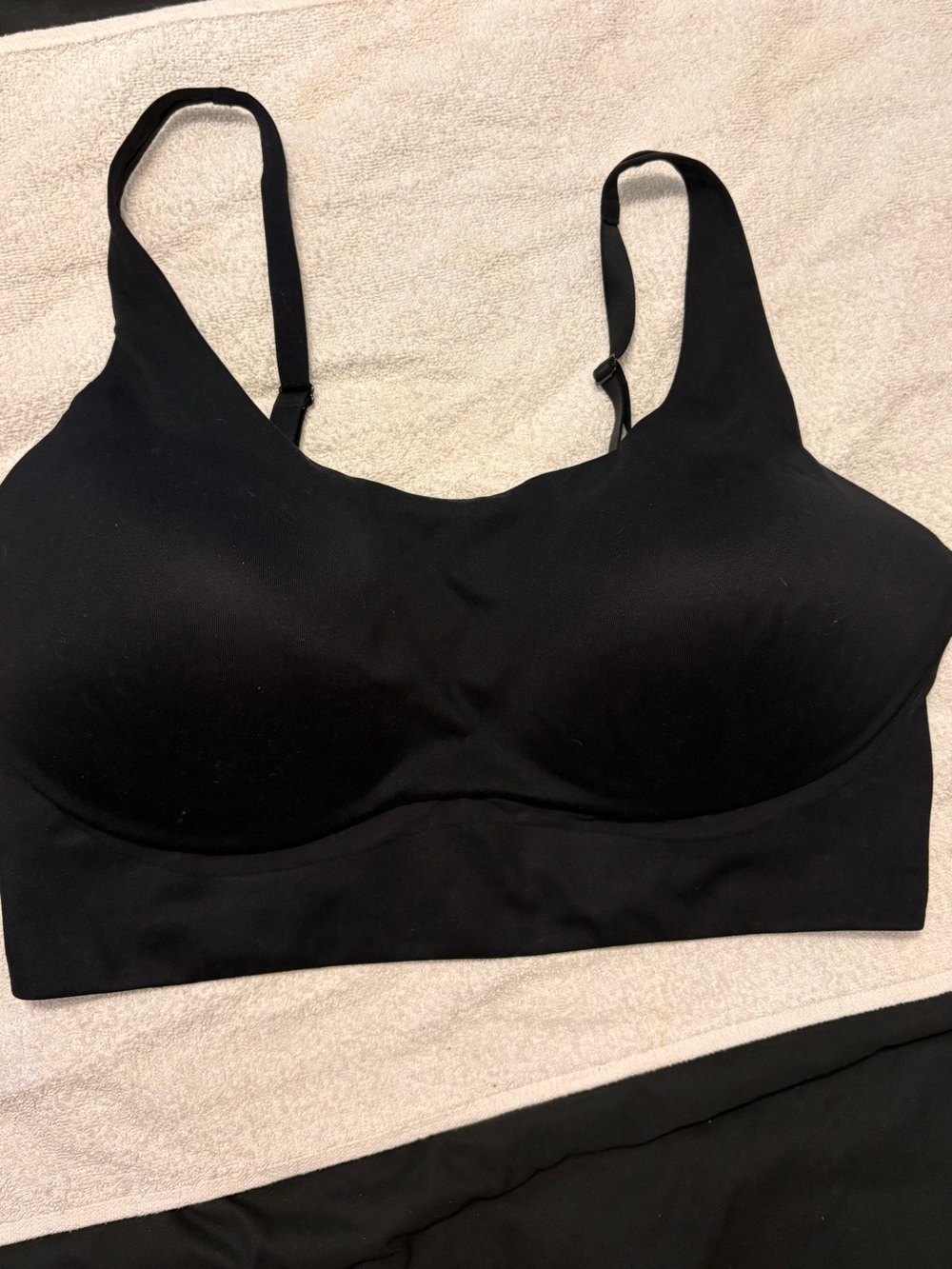 Victoria's Secret Black Sports Bra with Pink Trim